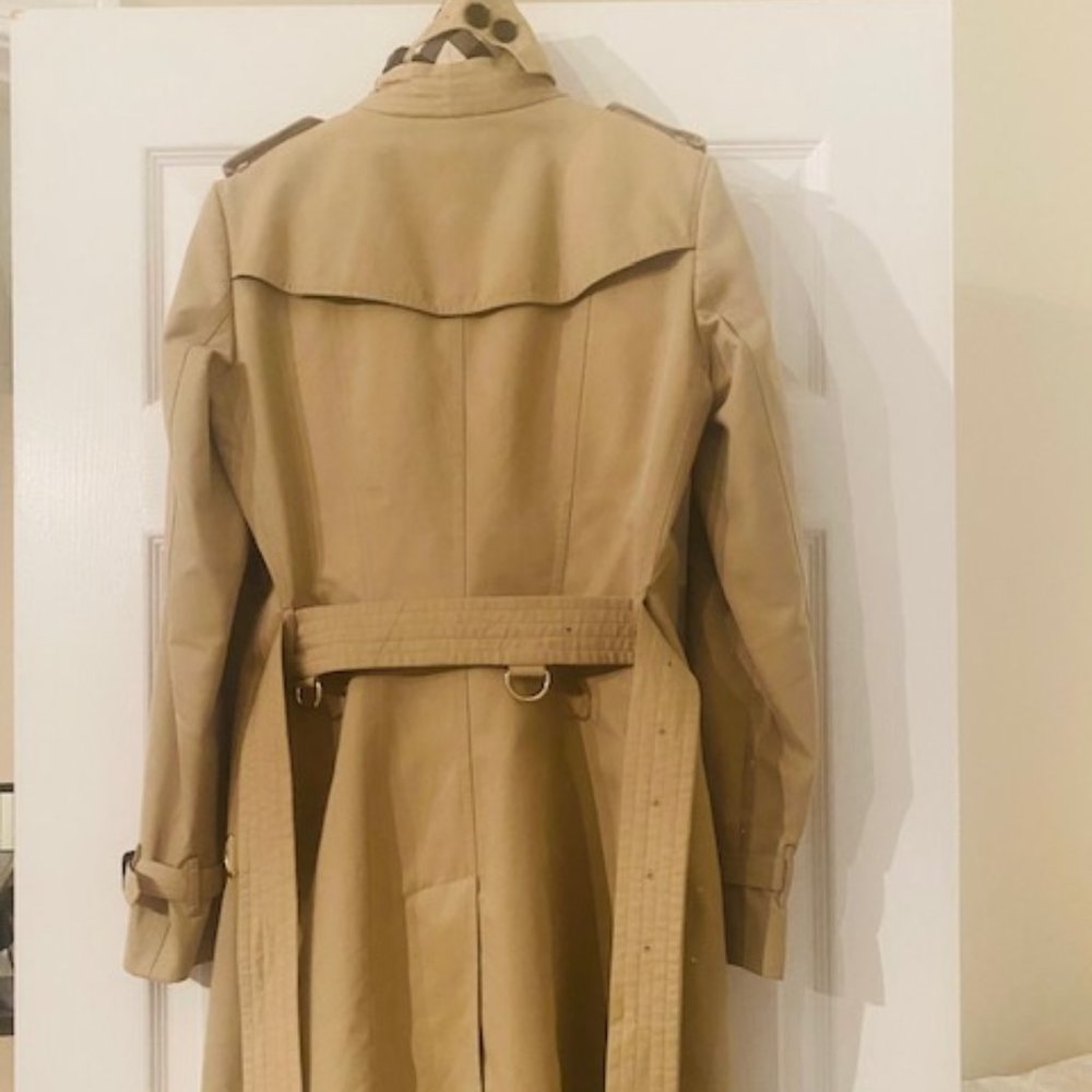 Burberry Tan Double-Breasted Trench Coat - Picture 5 of 12